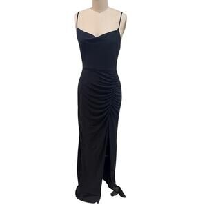BHLDN | Dresses | Bhldn Womens Elora Sleeveless Vneck Ruffle Lace Midi Dress  Size 6 In Black | Poshmark